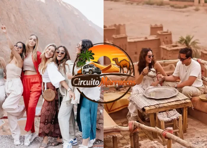 Marruecos en 7 días mostrando las Gargantas del Dades y la Kasbah de Ait Ben Haddou en el recorrido desde Marrakech hacia el desierto del Sahara